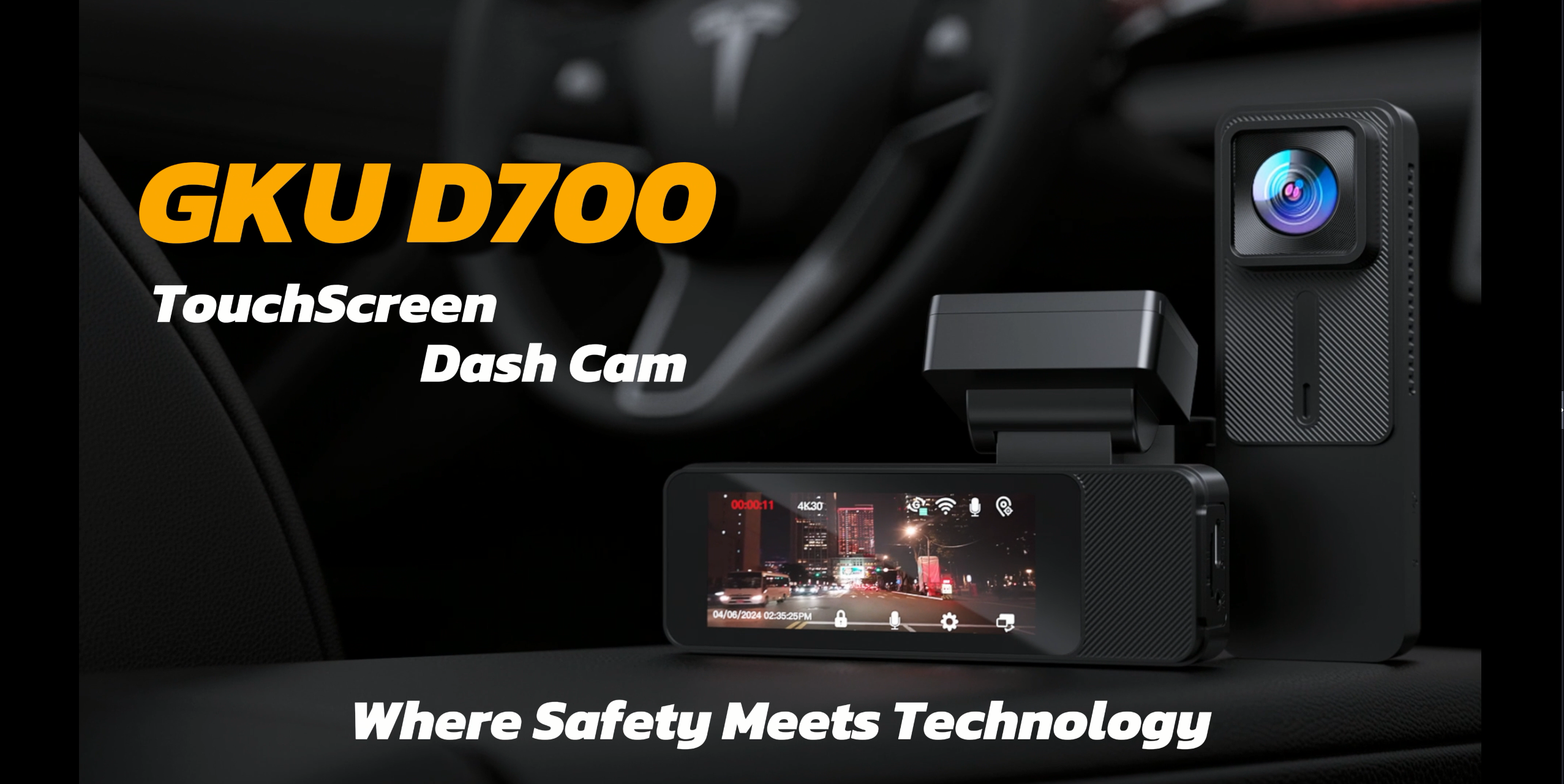 Amazon.com: GKU Dash Cam Front and Rear, 3.18'' Touchscreen, 4K+